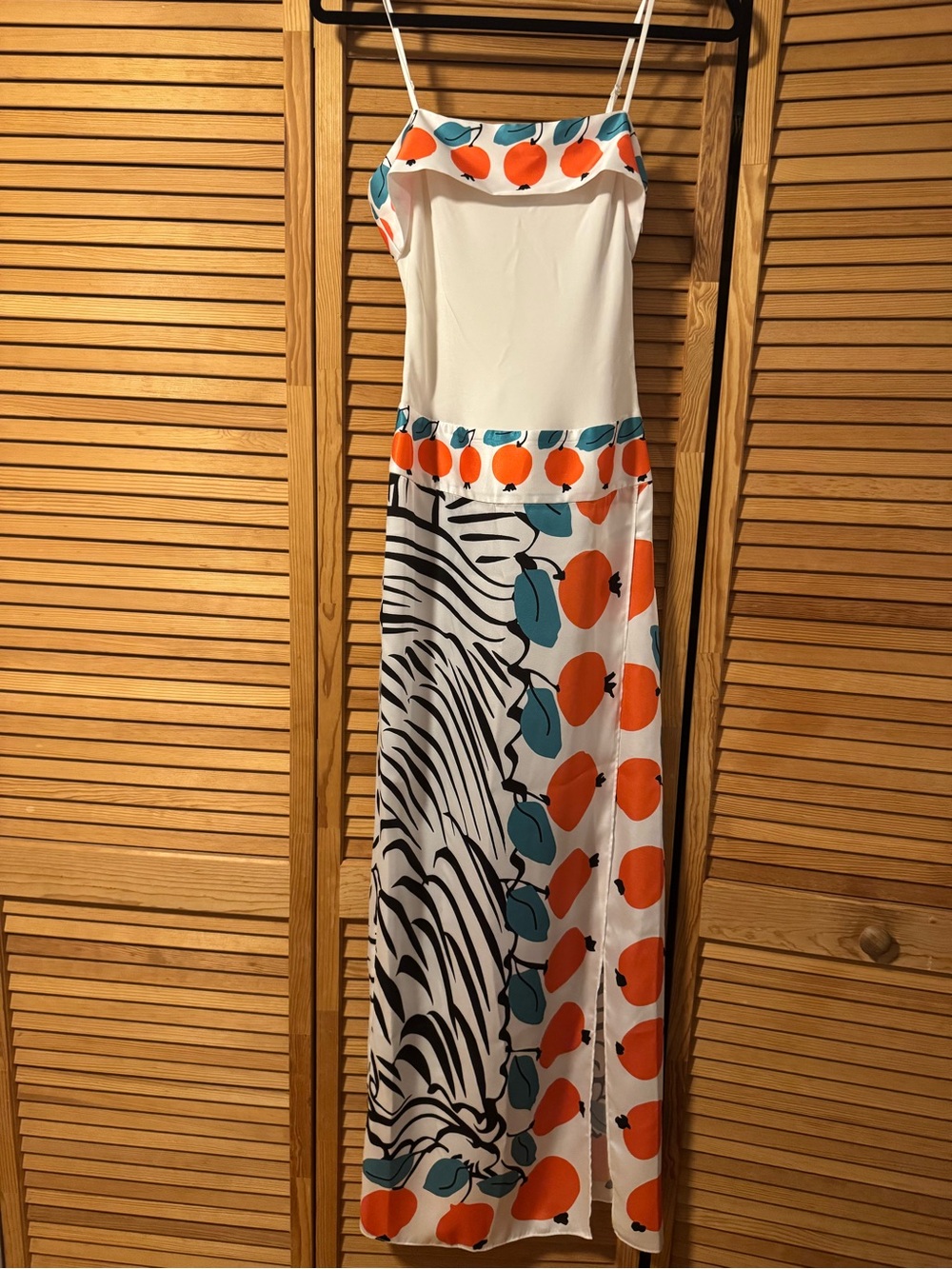 NWT STAUD Apricot Zebra‎ Citrus Print Maxi Dress Size 0